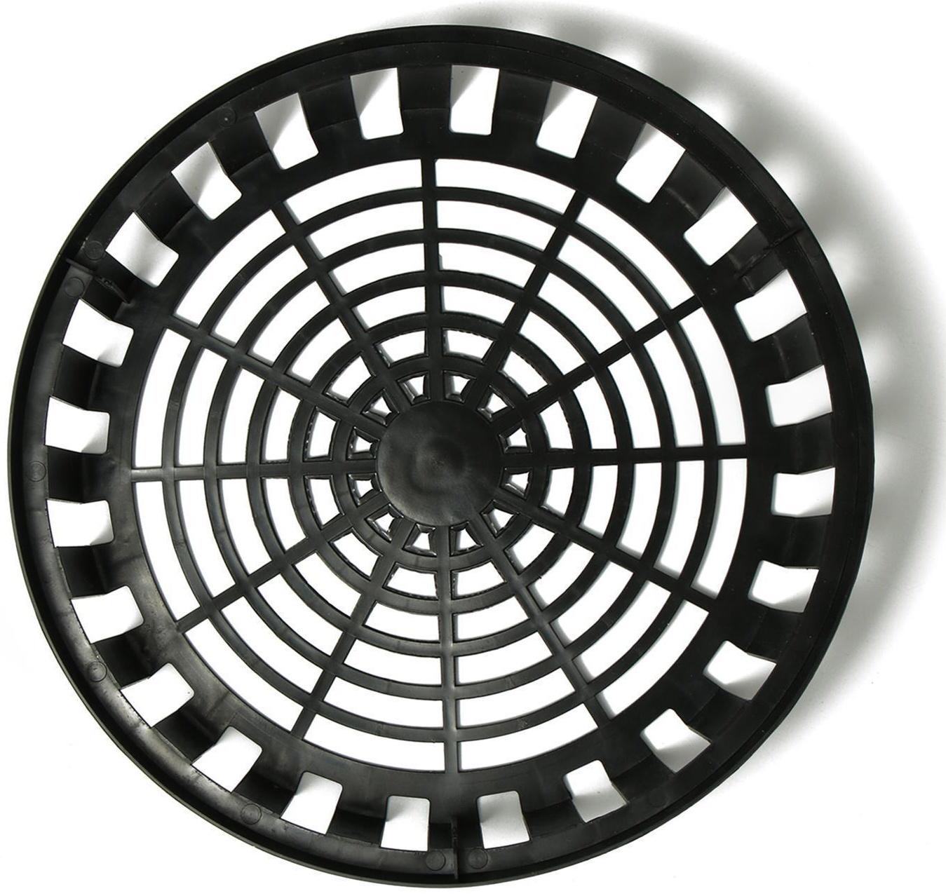 Корзина для луковичных, круглая, d = 30 см, h = 8 см, чёрная