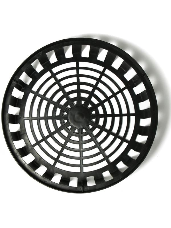 Корзина для луковичных, круглая, d = 30 см, h = 8 см, чёрная