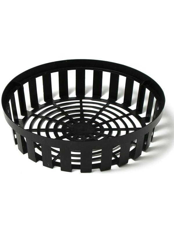 Корзина для луковичных, круглая, d = 30 см, h = 8 см, чёрная