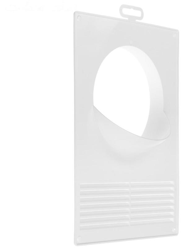 Площадка торцевая ERA 125ПТПР, 180х250 мм, d=125 мм, с решеткой, с круглым фланцем