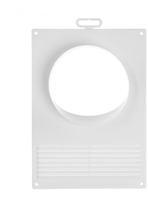 Площадка торцевая ERA 125ПТПР, 180х250 мм, d=125 мм, с решеткой, с круглым фланцем