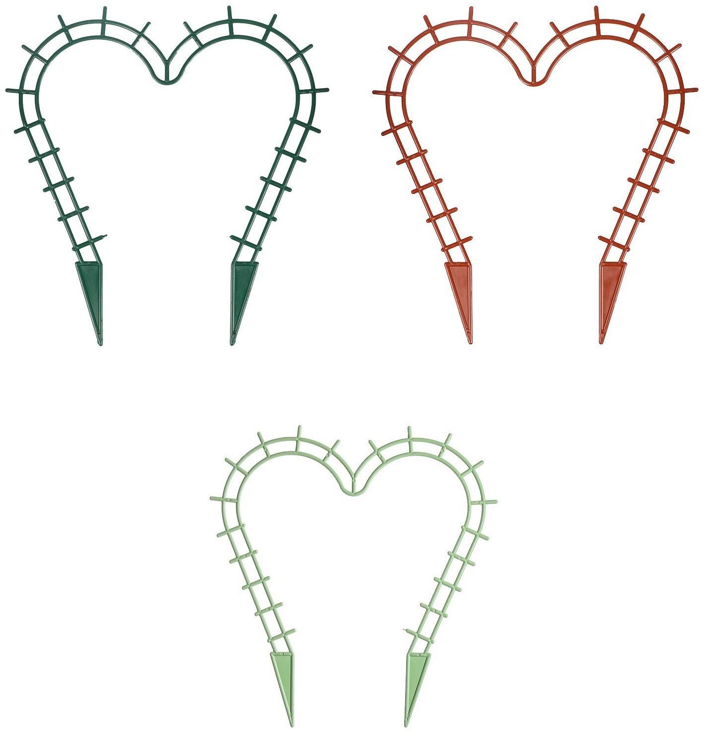 Шпалера, 29 × 27 × 0.3 см, пластик, цвет МИКС, «Сердечко»