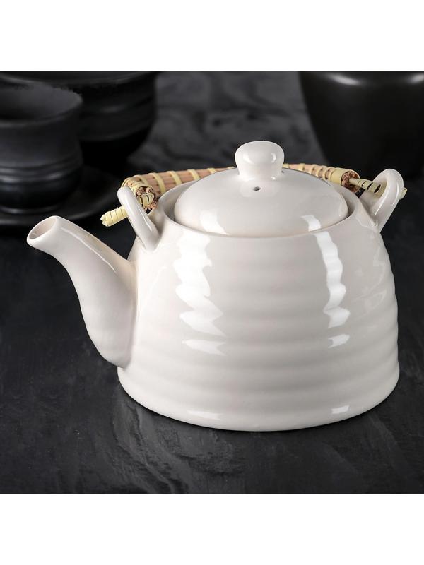 Чайник заварочный «Белые облака», 600 мл, с металлическим ситом