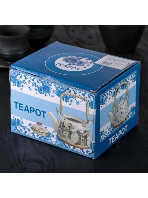 Чайник заварочный «Белые облака», 600 мл, с металлическим ситом