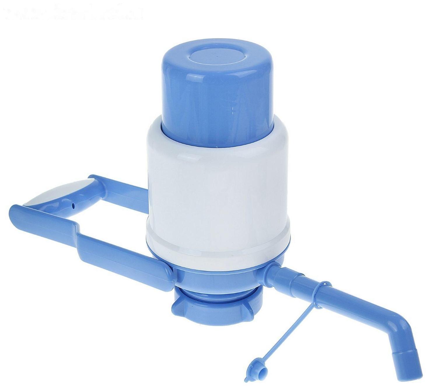 Помпа для воды LESOTO Universal, механическая, под бутыль от 11 до 19 л, голубая