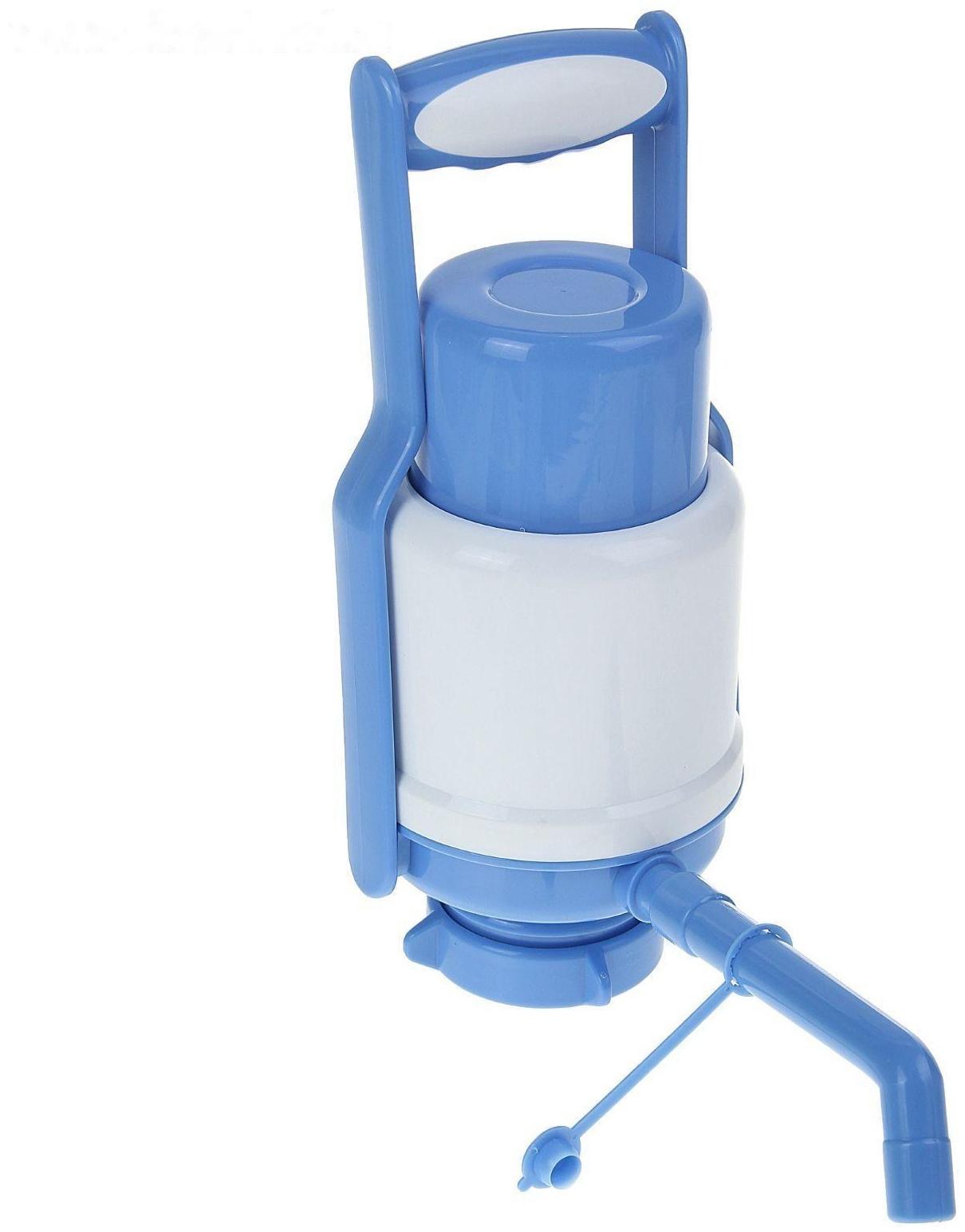 Помпа для воды LESOTO Universal, механическая, под бутыль от 11 до 19 л, голубая