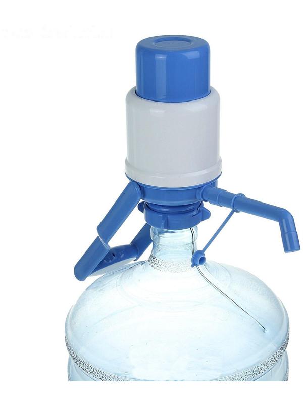 Помпа для воды LESOTO Universal, механическая, под бутыль от 11 до 19 л, голубая