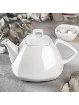 Чайник фарфоровый заварочный Ilona, 1,05 л, цвет белый