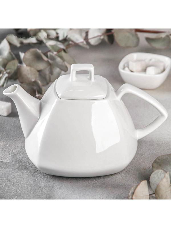 Чайник фарфоровый заварочный Ilona, 1,05 л, цвет белый
