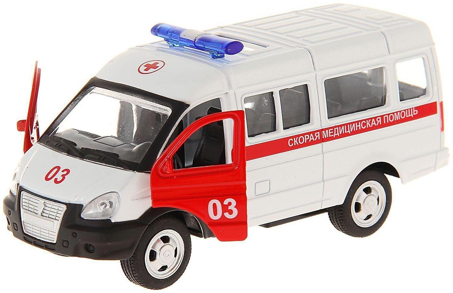 Машина металлическая «Газель скорая помощь», двери открываются