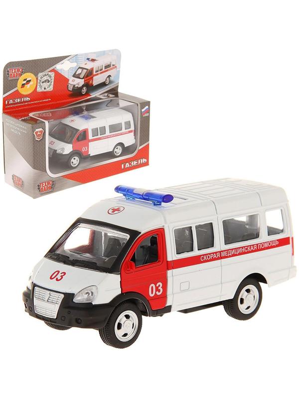 Машина металлическая «Газель скорая помощь», двери открываются