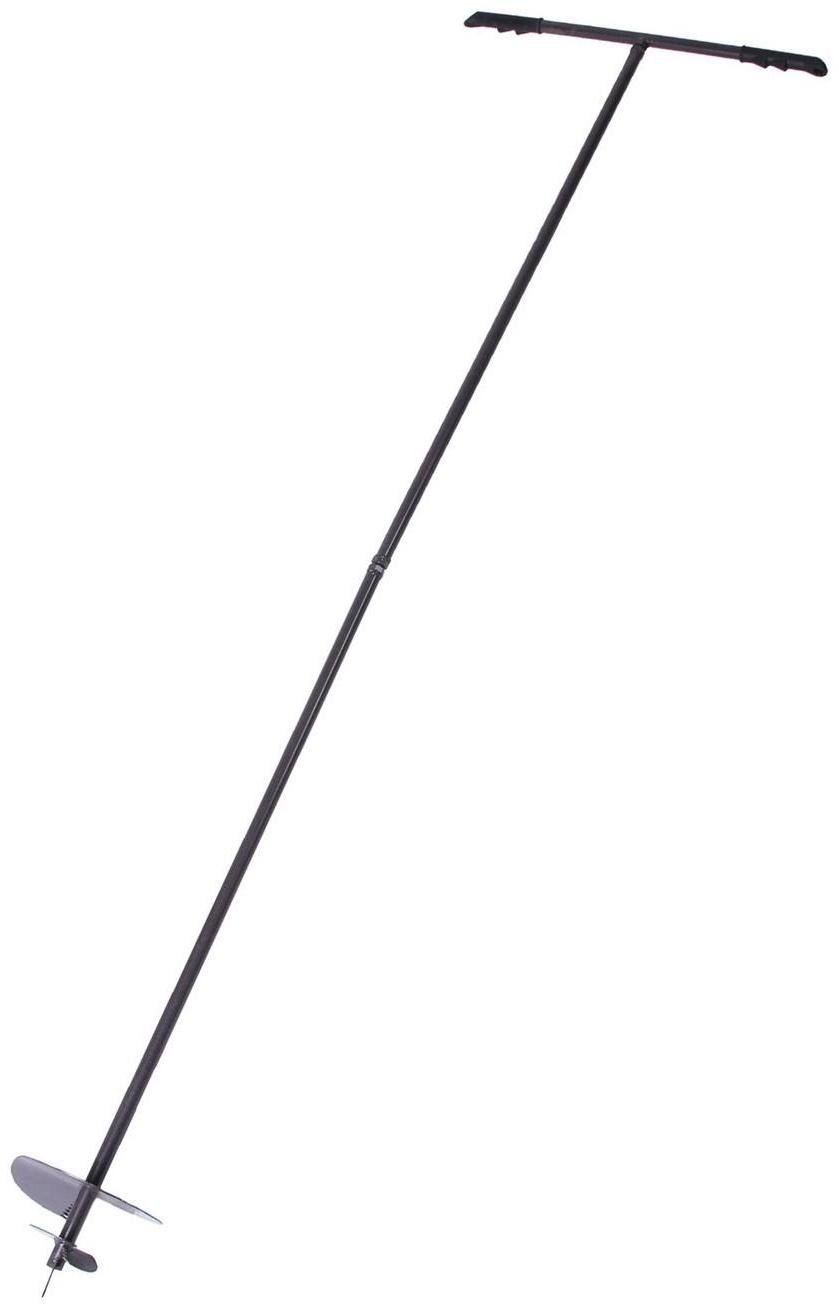 Бур садовый, шнековый, d=200 мм, длина 2 м, цвет МИКС