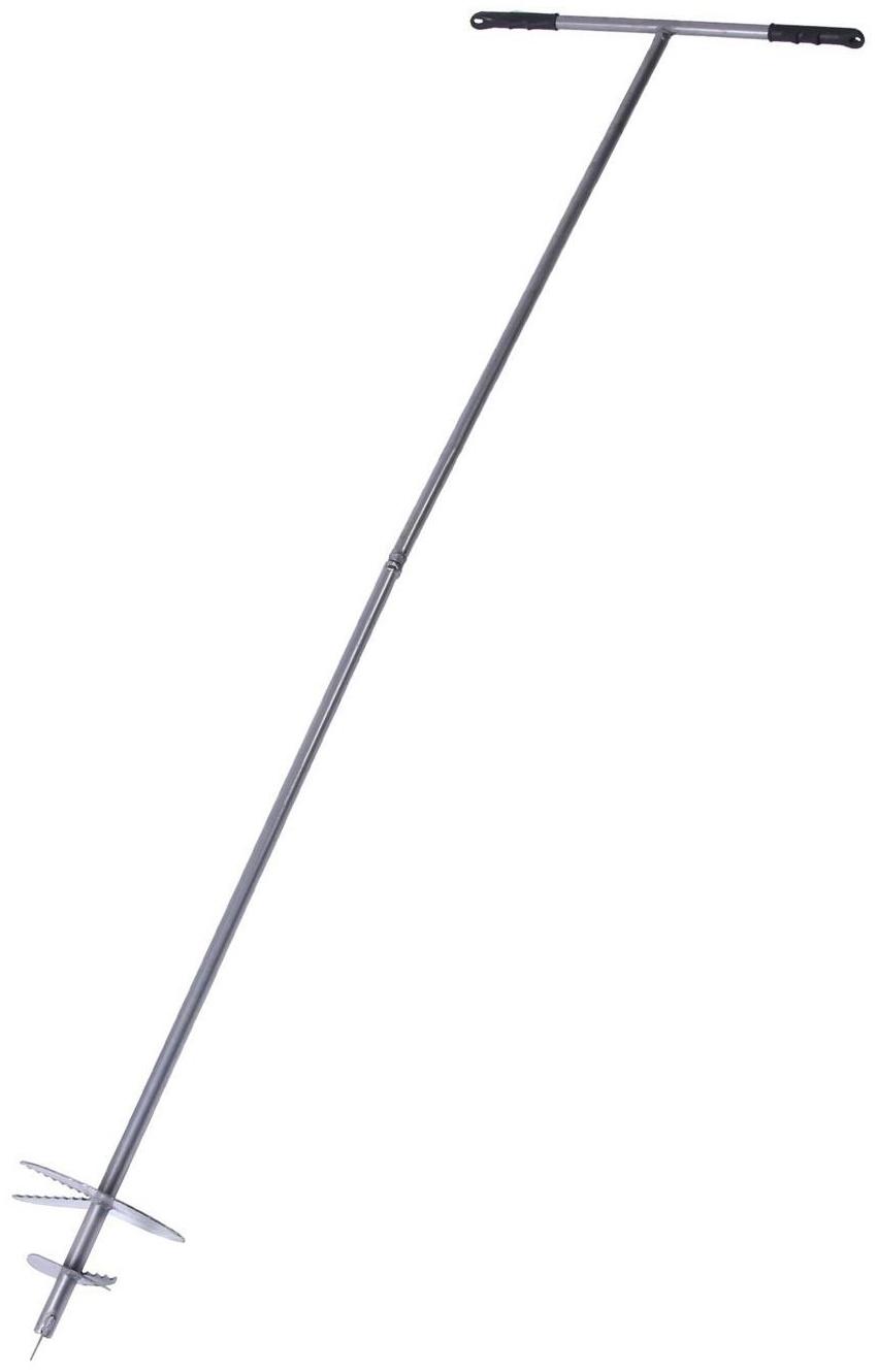 Бур садовый, шнековый, d=200 мм, длина 2 м, цвет МИКС