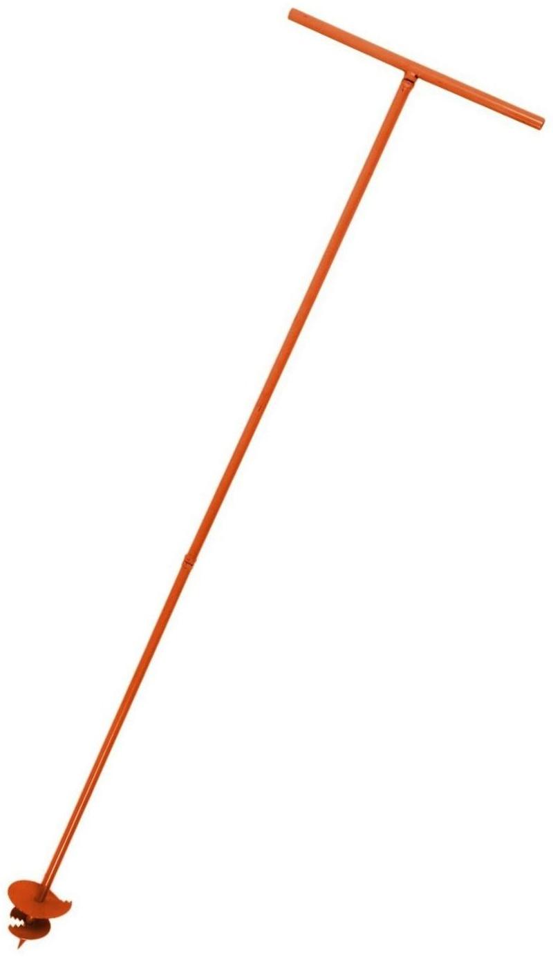 Бур садовый, шнековый, d=200 мм, длина 2 м, цвет МИКС