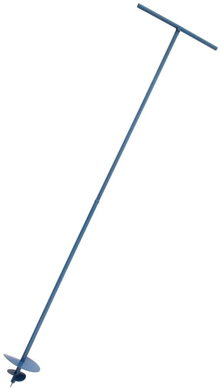 Бур садовый, шнековый, d=200 мм, длина 2 м, цвет МИКС