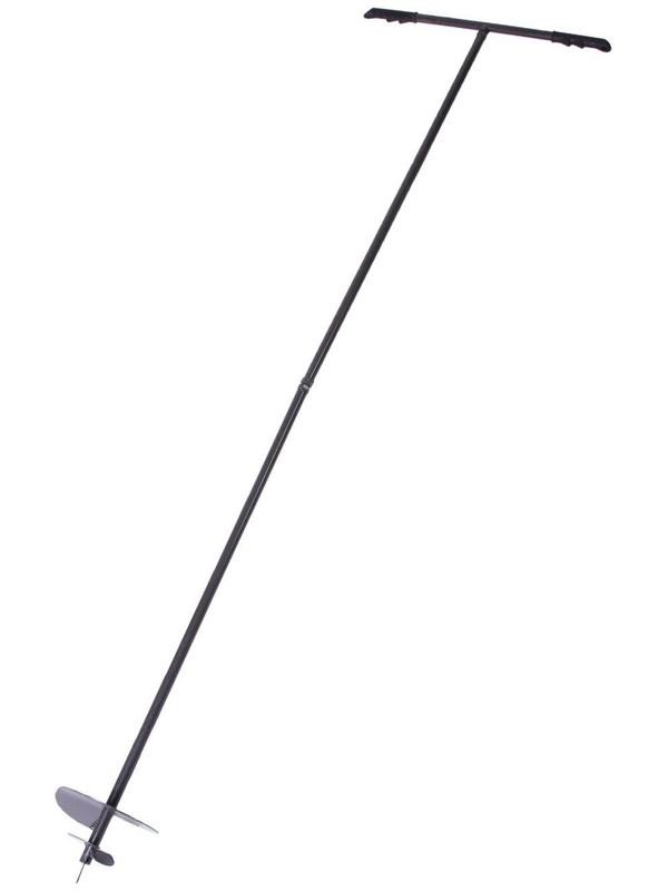 Бур садовый, шнековый, d=200 мм, длина 2 м, цвет МИКС