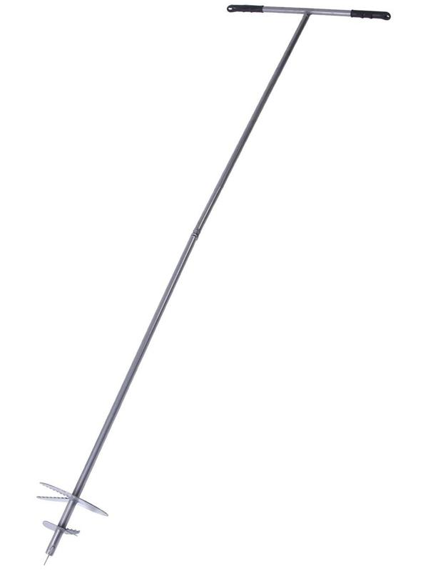 Бур садовый, шнековый, d=200 мм, длина 2 м, цвет МИКС