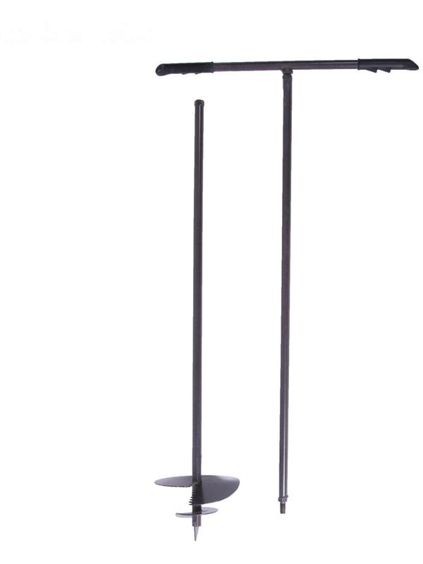 Бур садовый, шнековый, d=200 мм, длина 2 м, цвет МИКС