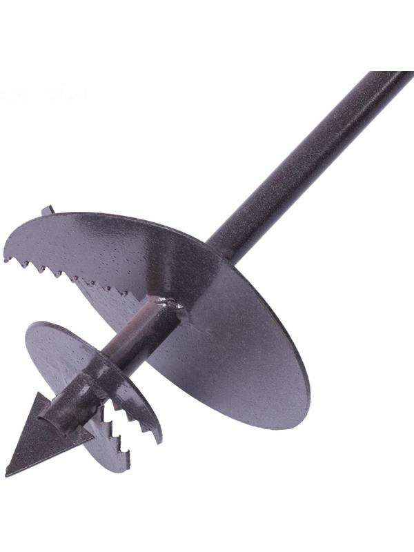 Бур садовый, шнековый, d=200 мм, длина 2 м, цвет МИКС