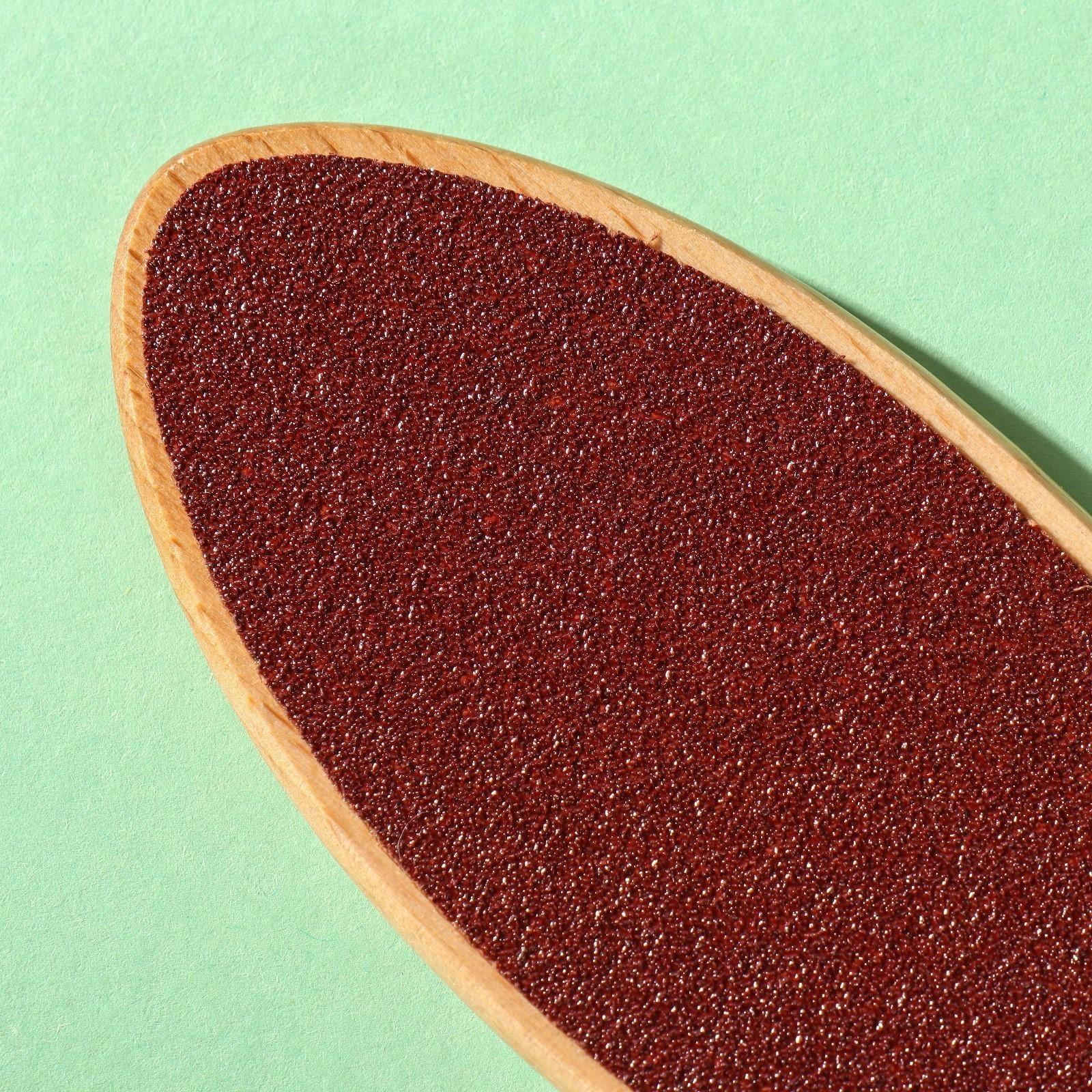 Тёрка для ног, наждачная, двусторонняя, 60/120, 26,5 см, деревянная