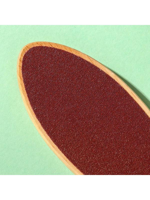 Тёрка для ног, наждачная, двусторонняя, 60/120, 26,5 см, деревянная