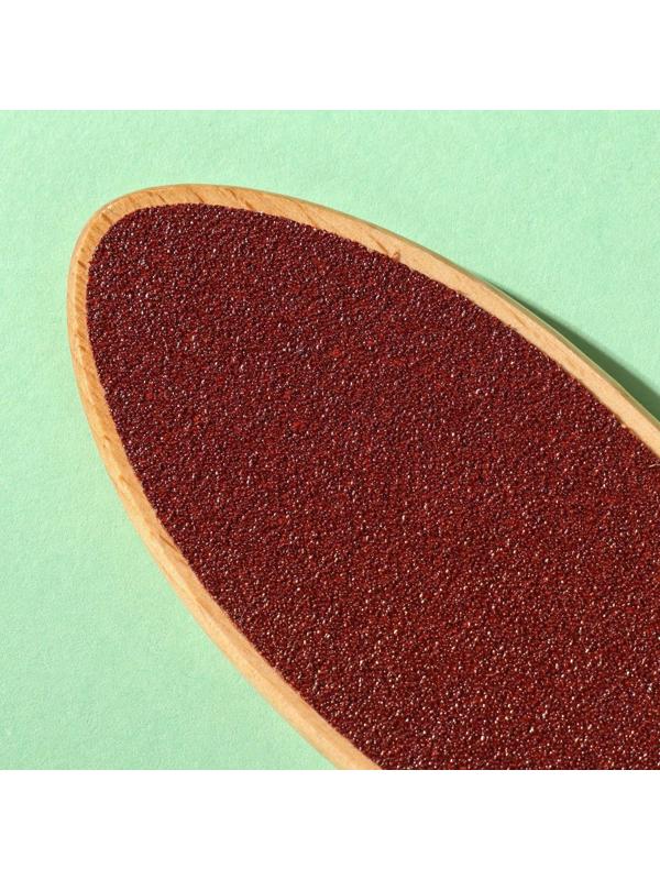 Тёрка для ног, наждачная, двусторонняя, 60/120, 26,5 см, деревянная