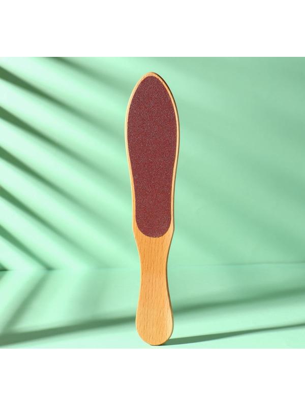 Тёрка для ног, наждачная, двусторонняя, 60/120, 26,5 см, деревянная