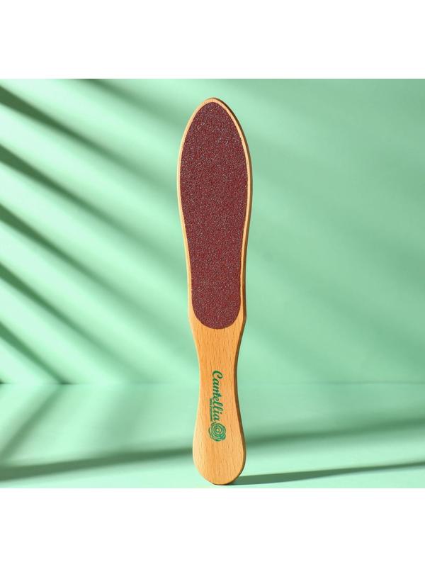 Тёрка для ног, наждачная, двусторонняя, 60/120, 26,5 см, деревянная