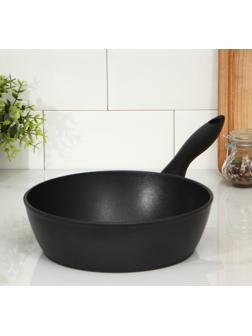 Сковорода «Надежда», d=24 см, пластиковая ручка, антипригарное покрытие, цвет чёрный