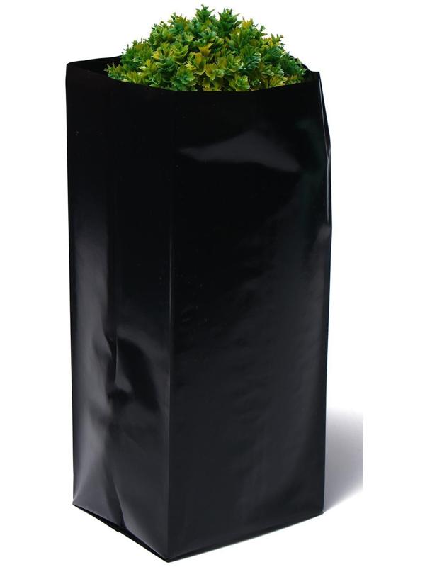 Пакет для рассады, 5 л, 12 × 35 см, полиэтилен толщиной 100 мкм, с перфорацией, чёрный, Greengo