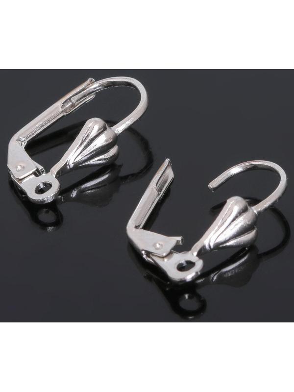 Швензы с французской застёжкой, 18 мм (набор 5 пар), цвет серебро