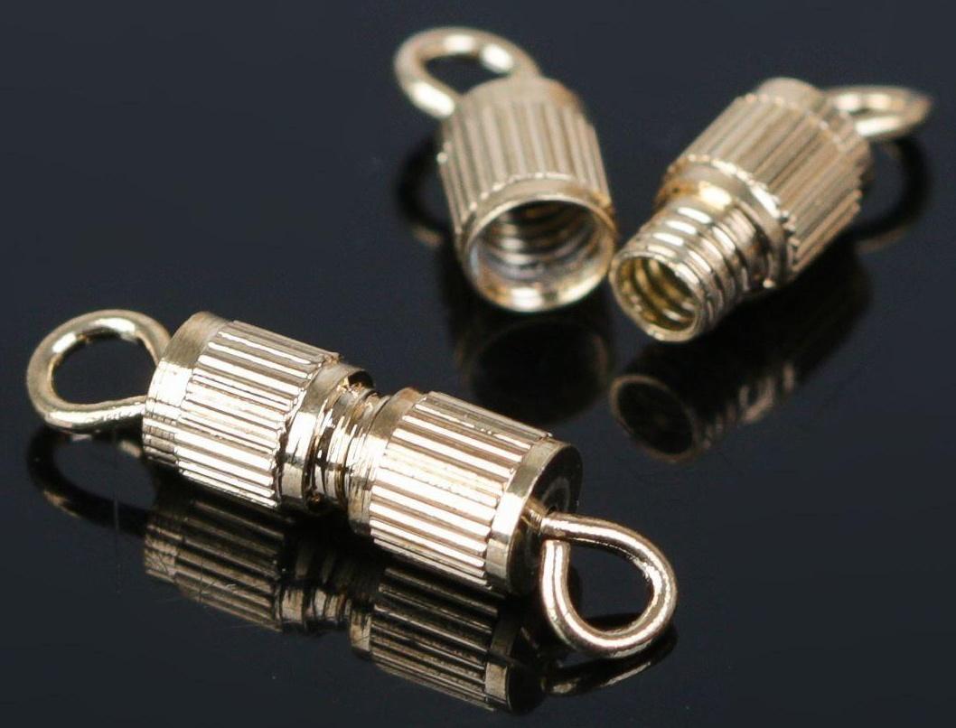 Замок винтовой 7 х 3 мм (набор 10шт), цвет золото