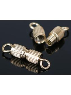 Замок винтовой 7 х 3 мм (набор 10шт), цвет золото