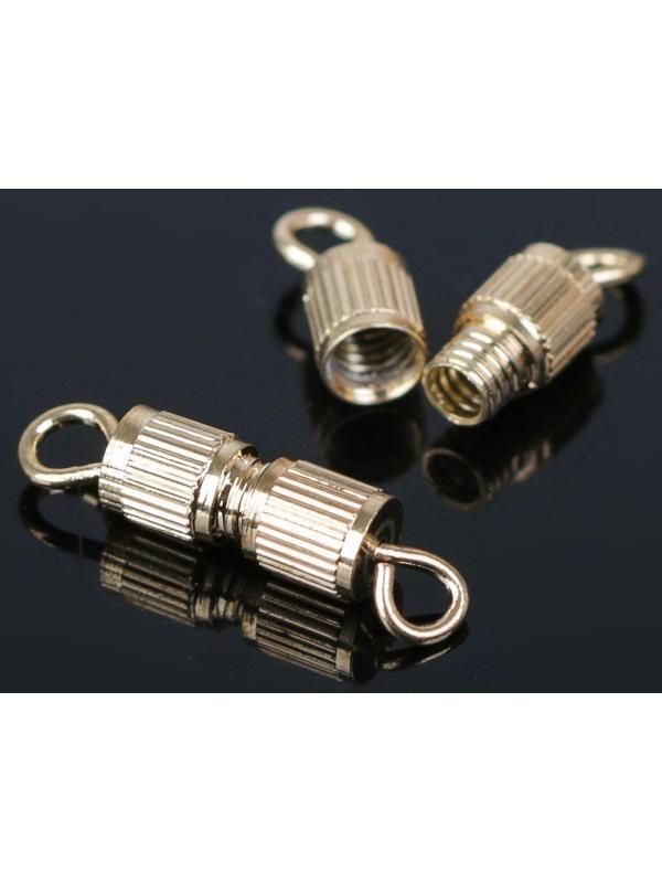 Замок винтовой 7 х 3 мм (набор 10шт), цвет золото