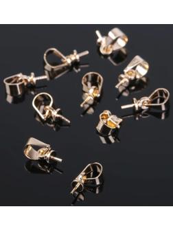 Держатель для кулона клеевой СМ-183 (набор 10шт), 10*5мм , цвет золото