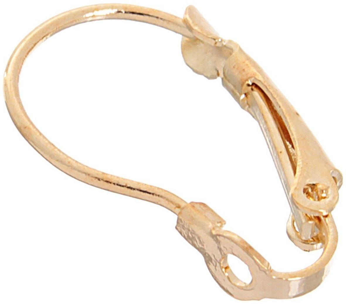 Швензы с французской застёжкой, 19 мм (набор 5 пар), цвет золото