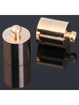 Концевик-шапочка, СМ-165,(набор 5шт), 1,2*0,8см, d(вн.)=0,7см, цвет золото