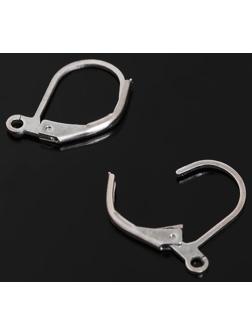 Швензы с французской застёжкой, 16 мм (набор 5 пар), цвет серебро