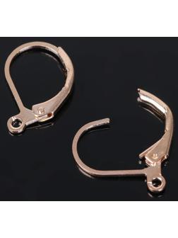 Швензы с французской застёжкой, 16 мм (набор 5 пар), цвет золото