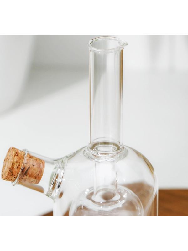 Бутыль стеклянная для соуса и масла 2 в 1 «Фьюжн», 250/100 мл, 8×6×20 см