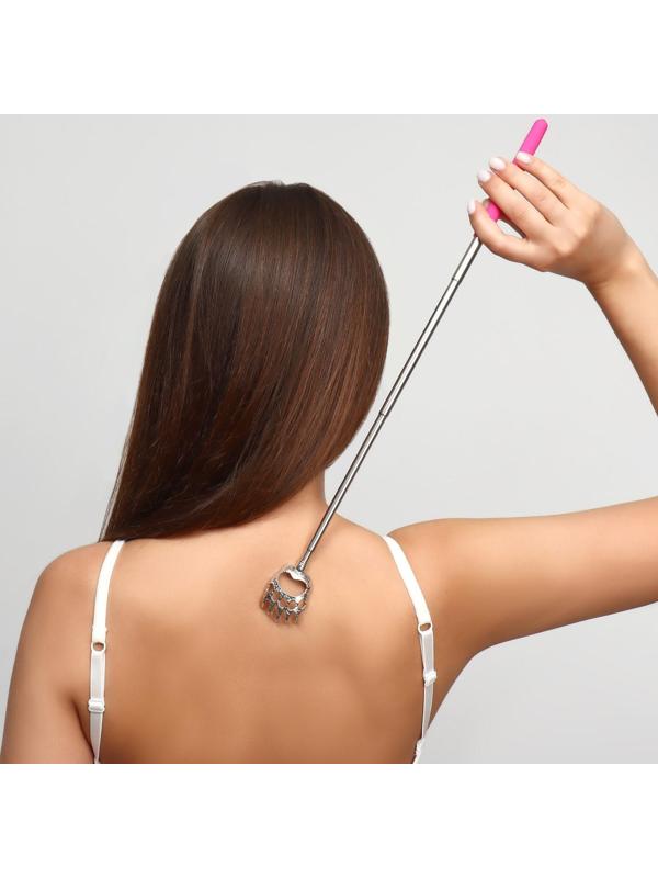 Массажёр - чесалка «Лапа», с раздвижной ручкой, 21/58 см, цвет МИКС