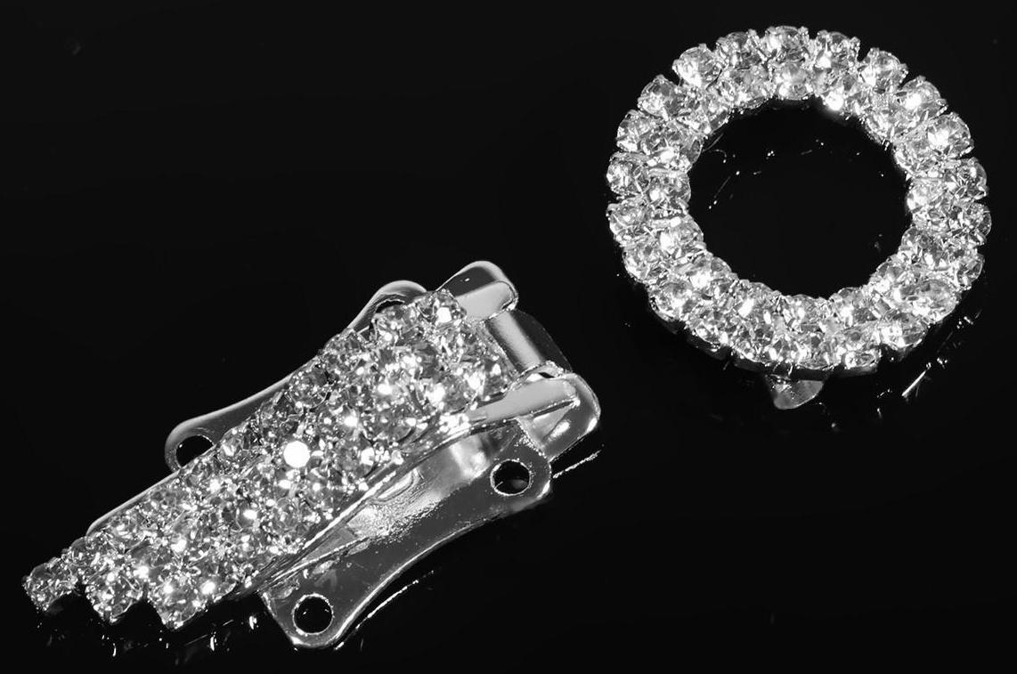 Декоративная застёжка «Круг», d = 2,1 см, цвет серебряный