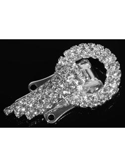 Декоративная застёжка «Круг», d = 2,1 см, цвет серебряный