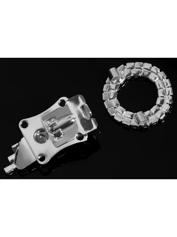 Декоративная застёжка «Круг», d = 2,1 см, цвет серебряный