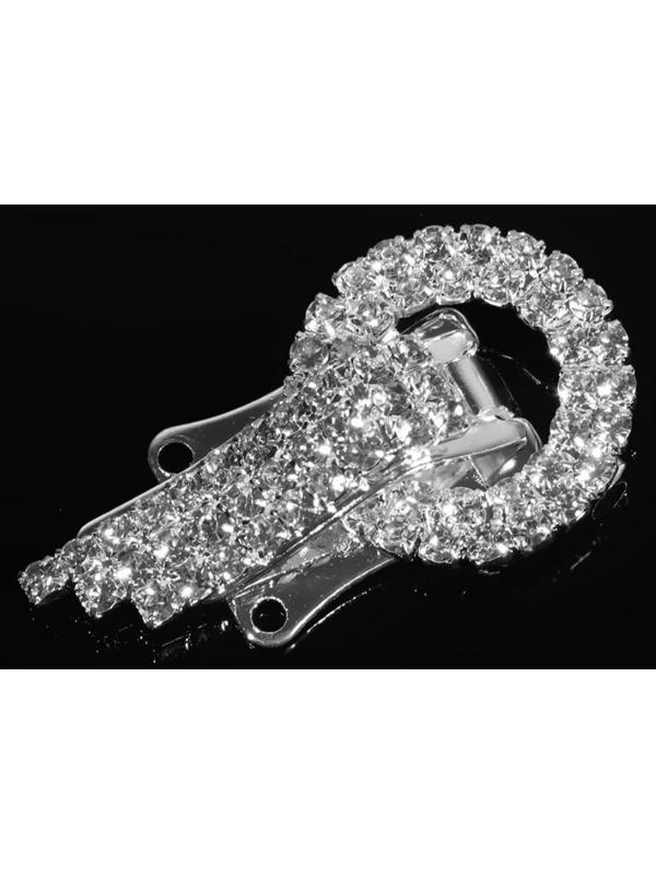 Декоративная застёжка «Круг», d = 2,1 см, цвет серебряный