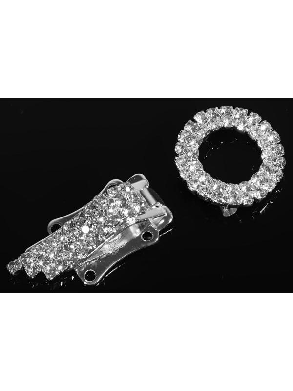 Декоративная застёжка «Круг», d = 2,1 см, цвет серебряный