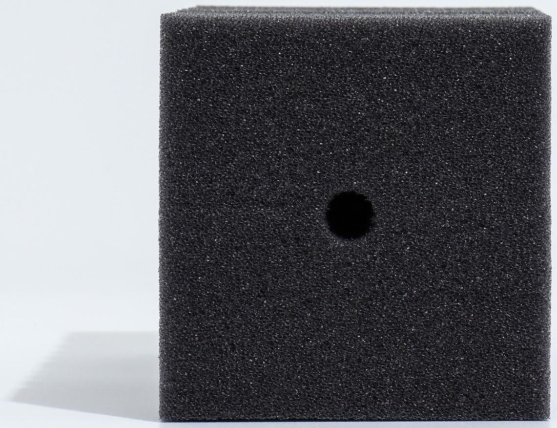 Губка прямоугольная для фильтра турбо № 15, 12 х 12 х 20 см, серая