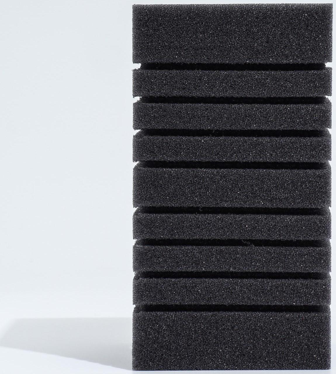 Губка прямоугольная для фильтра турбо № 15, 12 х 12 х 20 см, серая