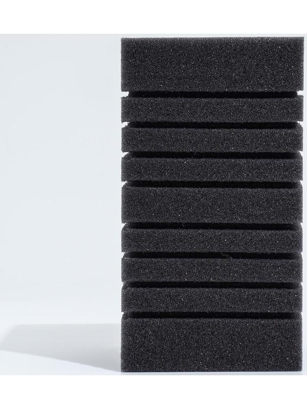 Губка прямоугольная для фильтра турбо № 15, 12 х 12 х 20 см, серая
