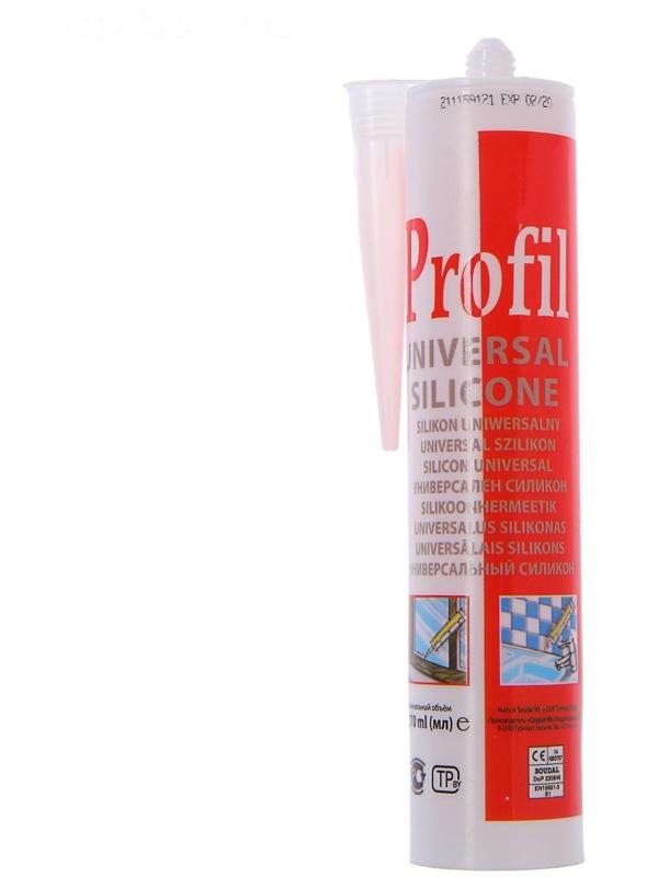 Герметик Soudal Profil, силиконовый, универсальный, бесцветный, 270 мл